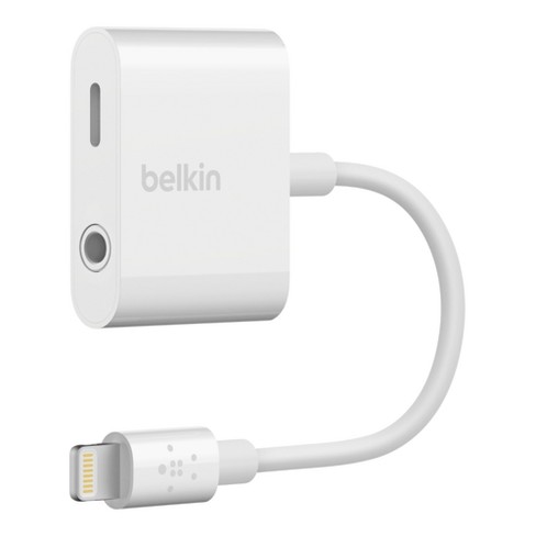 Belkin RockStar 3.5mm Audio & Charging Adapter - White ... 3 5mm jack wiring diagram combo 