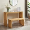 Dracelo Natural Pine Dining Long Bench and Table Set - 4 of 4