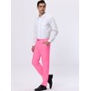 Lars Amadeus Men's Flat Front Straight Fit Solid Color Wedding Prom Dress Pants - 4 of 4