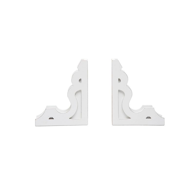 Set of 2 Wood Corbel Bookends - Foreside Home & Garden, 2 of 7