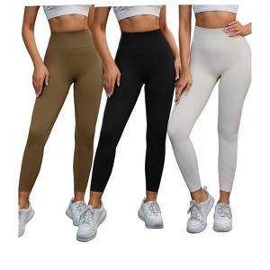INSPIRE CHIC 3 Packs Women's High Waisted Butt Lifting Cycling Running Workout Control Panties - 1 of 4