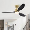 Airsurfer 52-Inch White Ceiling Fan with Remote, Reversible DC Motor, 3 ABS Blades & Color-Changing LED Light - 2 of 4