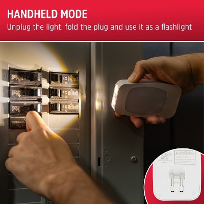 Compact White LED Power Failure Night Light with Rechargeable Battery