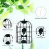 Munora Squirrel-proof Bird Feeder - 7"x7"x10" Metal Caged Tube, Outdoor Seed Guard with Stainless Steel Hanger, Green - 2 of 4