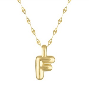 Junior Jewels 14K Gold Over Sterling Silver Initial Bubble Necklace, A-Z - 1 of 2