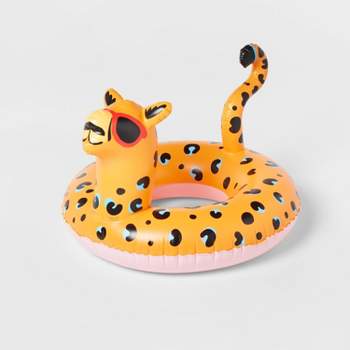 Kids' Cheetah Pool Float Orange - Sun Squad™