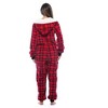 Just Love Womens One Piece Winter Holiday Adult Bodysuit Faux Shearling Lined Hoody Xmas Pajamas - 3 of 4