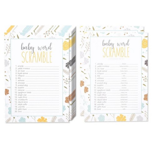 Best Paper Greetings Baby Word Scramble Party Game ...