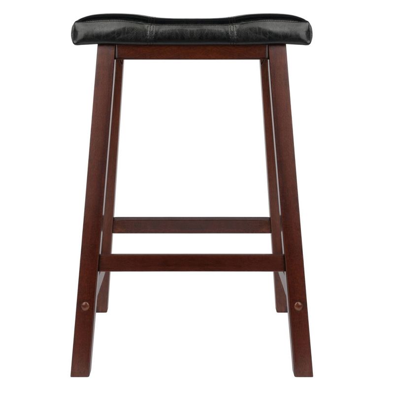 Mona Cushion Saddle Seat 24.84&#34; Counter Height Barstool Hardwood/Toasted Walnut - Winsome, 3 of 9