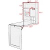 Costway Wall Mounted Table Convertible Desk Fold Out Space Saver Chalkboard Black - 2 of 4