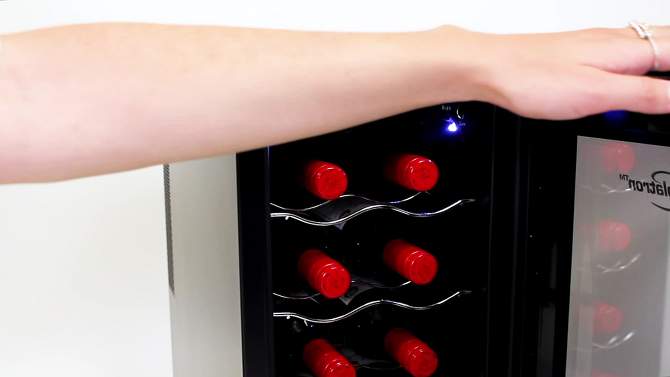 Koolatron 12 Bottle Freestanding Thermoelectric  Wine Cooler, 2 of 19, play video