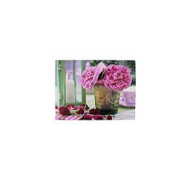 Northlight Pink and Green Flower Candle LED Lighted Flickering Canvas Wall Art 11.75" x 15.75", 3 of 4