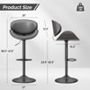 CAVINAS 23-32" 360°Swivel Bar Stools Set oof 1/2,Sleek Bentwood Counter Height Barstools with PU Leather Cushion & Metal Base,350lbs Capacity - 3 of 4