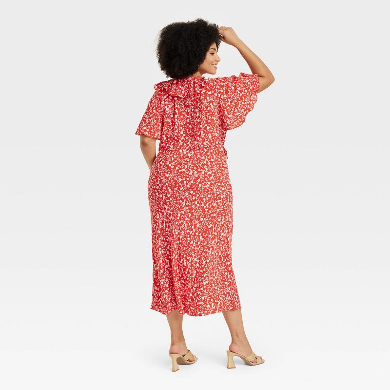 Women's Ruffle Short Sleeve Maxi Dress - A New Day™, 3 of 7
