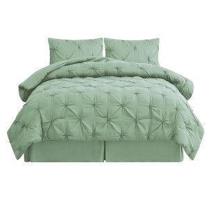 Collections Etc Classic 4-Piece Spring Pintuck Comforter Set - 1 of 3