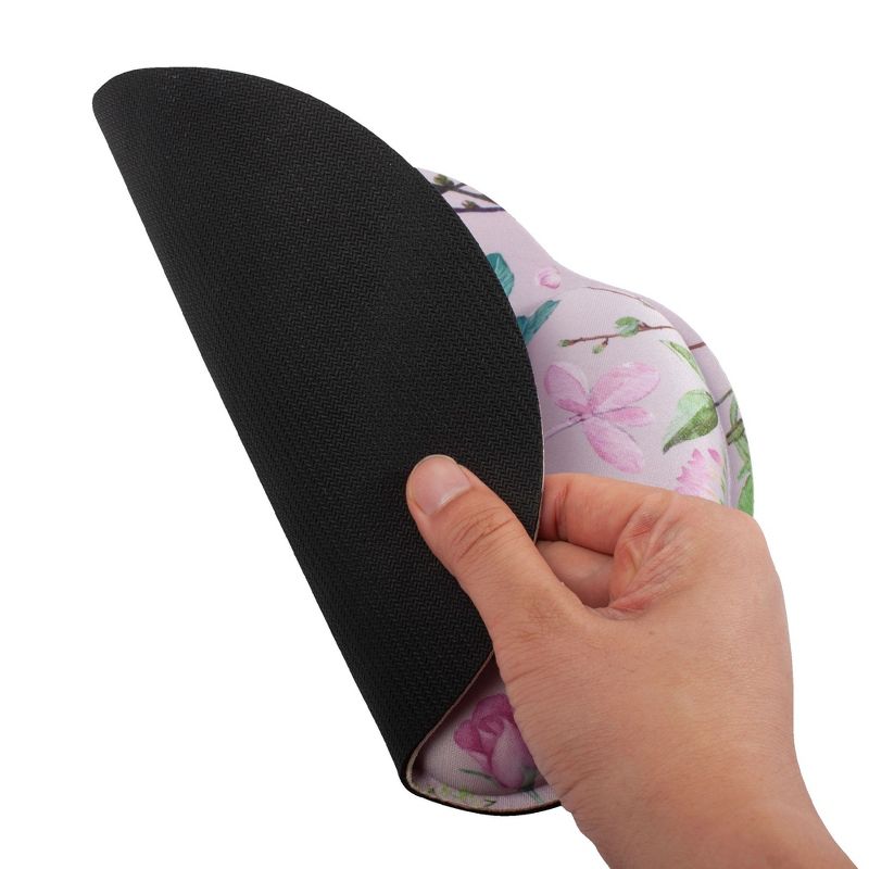 Insten Floral Mouse Pad with Wrist Support and Keyboard Wrist Rest, Ergonomic, Easy Typing, Memory Foam For Gaming Office, Round, 4 of 10