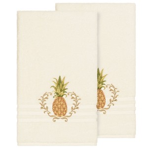 Linum Home Textiles 100% Turkish Cotton WELCOME Embellished Towel Set - 1 of 2