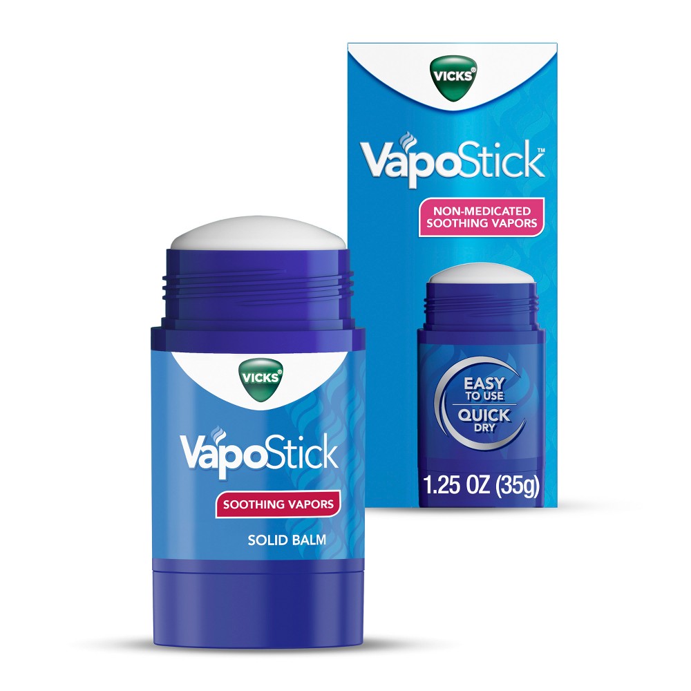 Vicks VapoStick Non-Medicated Solid Balm 1.25 oz (35 g) product package