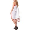 HAPPY BAY Women's Summer Holiday Swimwear Swim Suit Loose Beach Wear Bathing Suit Bach Dress Cover-up for Women 1X-2X White Solid - 2 of 4