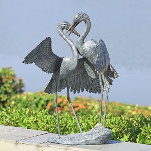 SPI Home Gentle Embrace Garden Sculpture – 30.5" Tall Romantic Bronze Metal Outdoor Art, Loving Couple Figurative Statue - 1 of 3