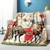 Lomsoe Cozy Christmas Throw Blanket Soft, Plush & Warm with Vintage Floral Design Perfect for Bed, Sofa,Outdoor Use. - 2 of 4
