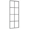 VidaXL Sliding Door Aluminum and ESG Glass 29.9"x80.7" Black - 2 of 4