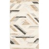 Maxax Geometric Machine Woven Polypropylene Area Rug in Black/Beige/Gray - 3 of 3
