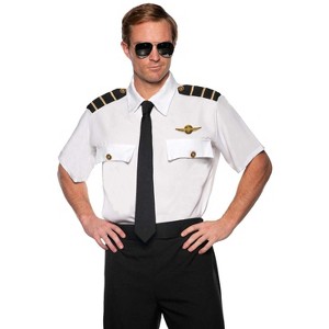 Underwraps Costumes Pan Am Pilot Shirt Men's Costume - 1 of 1