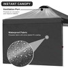 KAMPKEEPER 10x10 Pop Up Canopy Tent with 2 Sidewalls for Outdoor Use, Black - 4 of 4