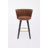 NicBex 360° Swivel Bar Stools Set of 2,Counter Height Bar Stools with Velvet Seats,Stool Chair with Gold Footrest,Barstools for Kitchen Island - 2 of 4