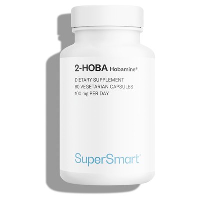 SuperSmart 2-HOBA Supplement 100mg per Day (Hobamine) - 2-Hydroxybenzylamine | Non-GMO & Gluten Free - 60 Vegetarian Capsules