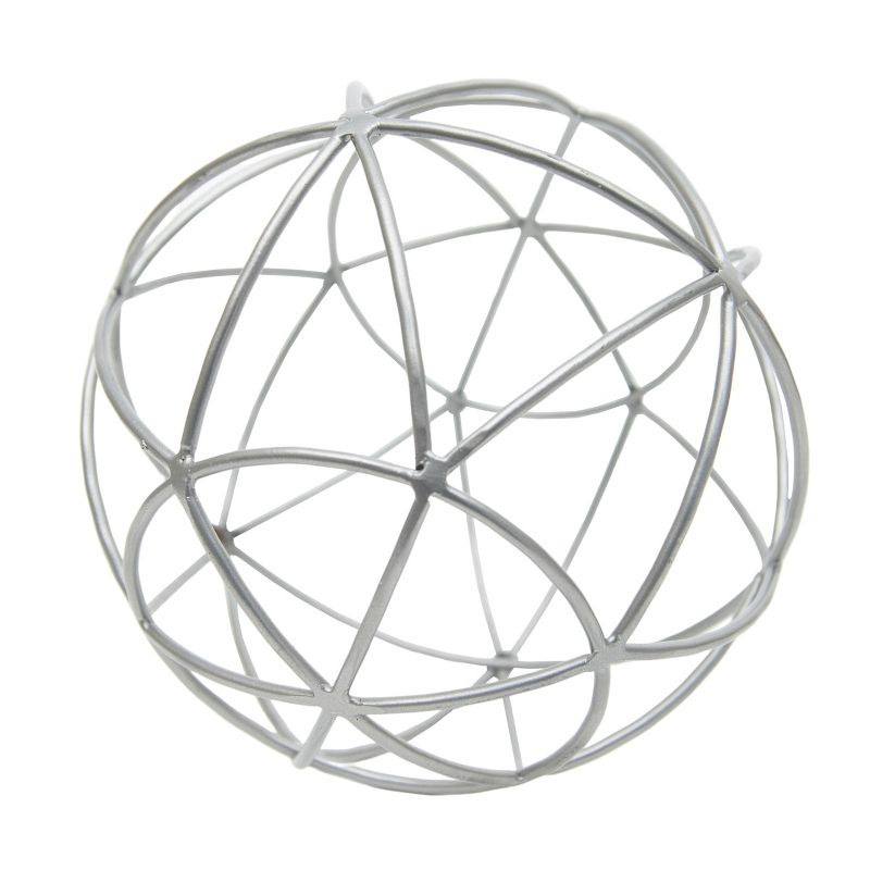 Sea Sphere Silver Metal Decorative Ball - Foreside Home & Garden, 1 of 6