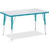 Jonti-Craft Berries Adult Height Color Edge Rectangle Table (24 x 36) in Blue - 2 of 2