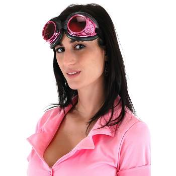 HalloweenCostumes.com  Women Women's Radioactive Aviator Goggles, Black/Pink