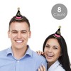 Big Dot of Happiness Chic 40th Birthday - Pink, Black and Gold - Mini Cone Birthday Party Hats - Small Little Party Hats - Set of 8 - image 2 of 4