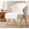Ridstar 2 Set Modern Dining Chair with Iron Tube Golden For Dining Room & Living Room-White - 4 of 4