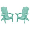 Sonkuki 2-Pack Folding Adirondack Chair Patio Outdoor Plastic Fire Pit Chair Weather Resistant for Lawn, deck and Backyard - 2 of 4