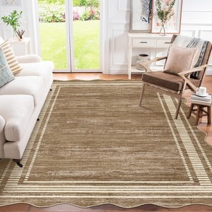 Coucheta Modern Kitchen Runner Rug Non-Slip Stain Resistant Washable Low Pile Floor Mat for Bathroom Bedroom Entryway,Multi-Color & Size - 1 of 4