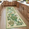 Jungle Print Washable Rug - Non-Slip Low Pile Stain Resistant Carpet for Living Room, Bedroom, Nursery, Playroom - 2 of 4