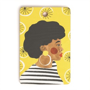 Gigi Rosado Lemonade I Cutting Board Rectangle - Deny Designs - 1 of 3