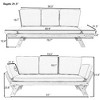 Sapphtopaz Adjustable Outdoor Patio Sofa, Acacia Wood Expandable Outdoor Daybed, Patio Chaise Lounge, Outdoor Sofa with Water-Resistant Cushions - 4 of 4