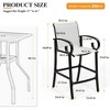 Crestlive Products Sunbrella Outdoor Bar Stool Set of 2 Aluminum Patio Counter Height Barstools - 2 of 4
