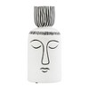 Sagebrook Home 11" Ceramic Sleeping Man Vase - Contemporary White and Black Geometric Vase For Decorative Table Accent - Stylish Home or Office - 2 of 4