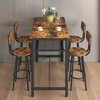 5-Piece Bar Height Dining Set with 4 Chairs and Storage Space - 2 of 4