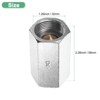 Unique Bargains Nickel Plated Copper One Way Female Threaded Air Check Valve Silver Tone - 3 of 4