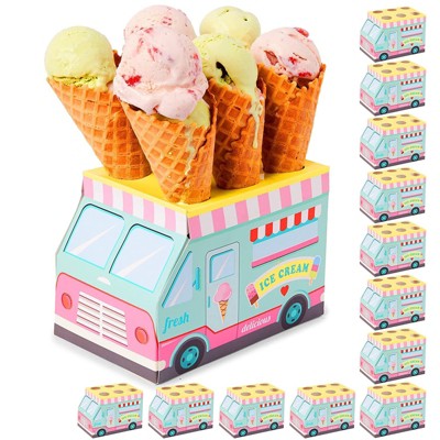 Blue Panda 12 Pack Ice Cream Truck Stand Cone Holders For Kids Party ...