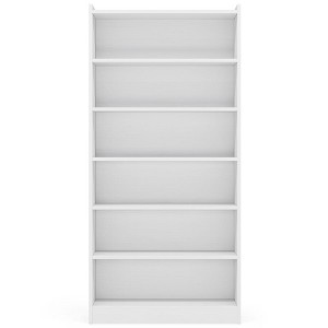 Resenkos Bookshelf, Bookcase Standing Shelf Unts,Wood Bookcase, 72" Tall Bookshelf with 6-Tier Open Storage Shelves,White(6-Tier) - 1 of 4