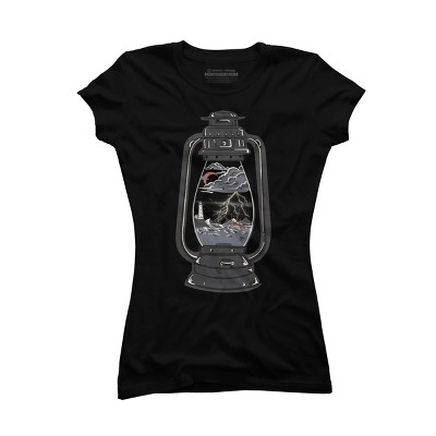 Junior's Design By Humans A Storm Is Brewing In The Lantern By NDTank T-Shirt