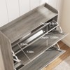 Narrow Shoe Rack Cabinet with Flip Drawers, Hidden Golden Handles - 4 of 4
