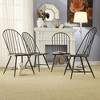 Set of 4 Raelyn Two-Tone Spindle Windsor Dining Chairs Black - Inspire Q - 2 of 4